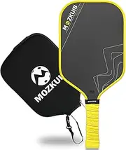 MOZKUIB Pickleball Paddle, T700SC Friction Carbon Fiber Surface, Professional Pickle Ball Paddle Providing Strong Power & Spin for Athletes, Includes Paddle CoverCover(Yellow)