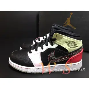 【WS】NIKE AIR JORDAN 1 MID SE (GS) 女 AJ1 小腳 籃球鞋 夜光 AV5174-076