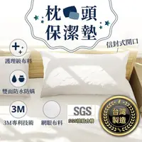 在飛比找momo購物網優惠-【178SHOP】枕頭保潔墊 2入(雙面防水 枕套保潔墊 枕