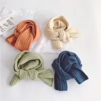 在飛比找ETMall東森購物網優惠-ins風純色保暖脖套毛線針織圍巾