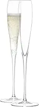 LSA International Wine Grand Champagne Flute 100ml Clear | Set of 2 | Mouthblown & Handmade Glass | WI17