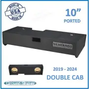 Chevy Silverado 2022 DOUBLE Cab 10" Dual Sub box Subwoofer Enclosure Car audio