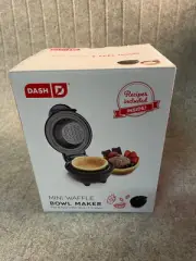 DASH Mini Waffle BOWL Maker for Breakfast Burrito Bowls Ice Cream NEW NIB