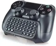 Numskull Sony PlayStation 4 Bluetooth Wireless Mini Keyboard Gadget, Wireless Bluetooth Chat Pad with Voice Chat Speaker for PS4 DualShock 4 Controller