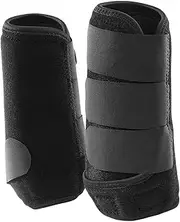 2Pcs Horses Boots Leg Protection Professional Elastic Breathable Comfortable Reusable Neoprene Leg Wraps Gear for Jumping, Hind Leg S