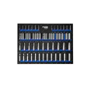 59 Pcs of Kincrome 1/4" 3/8" 1/2" Square Drive Evolution Deep Sockets EVA Tray
