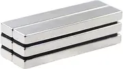 Strong Rare Earth Neodymium Magnet Bar 6pack 60x10x5mm, Heavy Duty Magnet Strips, Flat Magnets with Powerful Pull Force, Perfect for Fridge, Garage, Kitchen, Science, Office, DIY
