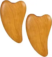 PACKOVE 2Pcs Gua Scraper Wooden Massage Tool for Facial Care Portable Scraping Board for Relaxation Compact for Travel for Back Neck and Face Massage