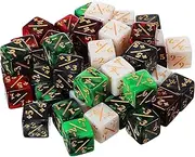 FELTECHELECTR 48Pcs Math Learning Dice for Counters for Educational Games and Family Fun for Kindergarten and Cognitive Development Activities