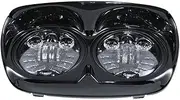Motorcycle Dual LED Headlight Projector Hi/Lo Headlamp Compatible With Harley Road Glide FLTR 1998-2013 headlights assembly