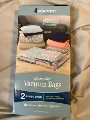 Whitmor Spacemaker Vacuum Bag 2 Jumbo Bags New in Box Sealed