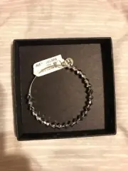 ALEX AND ANI ~ Shiny Tinsel Silver Beaded Silver Expandable Bangle Bracelet NWT