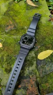 Stealth Black – Modified Watch Based on Casio AE-1200 – Hydromod Digital Watch