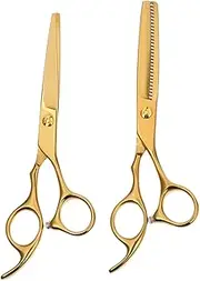 TOVINANNA 2 Pcs Set Hair Trimming Scissors Set Professional Hairdressing Shears for All Hair Types Lightweight Ergonomic Design for Salon Home Use