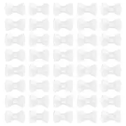 50 Pcs Mini Ribbon Bow 0.8" Mini Fabric Ribbon Flower Bows, White