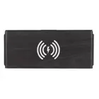 Speaker Digital Wooden Alarm Clock Wireless Charging 15W Dual Alar SD0