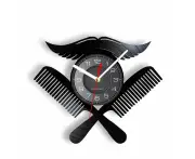 Barber Shop Vinyl Record Clock