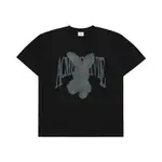 HALFTONE DOT LAYER FUZZY RABBIT 短袖 T 恤黑色 KAOS 超大版型中性 ACME DE