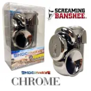 Screaming Banshee Shockwave Chrome Motorcycle Horn 132+ decibel Universal