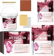 LeoLeoii Family Hands Casting Kit | Valentine's Day Hand Casting Powder - Valentine's Day Hand Model Crafts Plaster Hand Mold Casting Supplies for Friends