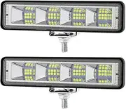 BYBDQKTVEH LED Bar Flood Light 18W Car Work Light LED Bar 4x4 24 Led Working Bar Offroad SUV ATV Tractor Trucks Excavator Led Combo Beam Work Light(24Led 2PCS)