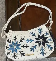NWT $315 BRAHMIN Snowdrift Collection Shayna Snowball Crossbody Shoulder Bag