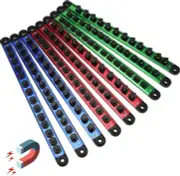 Magnetic Socket Holder Organizer Set: 9-Piece Detachable 1/4, 3/8, 1/2 Socket ..