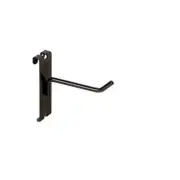 4 In. Gridwall Hooks for Grid Panel Display- (50-Box) Black, 1/4 in. T with 30°