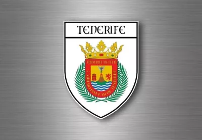 Sticker decal souvenir car coat of arms shield city flag spain tenerife