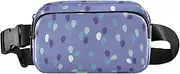 [GuoChe] Trendy Waist Pack Crossbody Bag Women Men Adults Rustic Flowers Purple Multipurpose Cross Body Bag Belt Pack with Adjustable Strap for Cycling Hiking Gym, Rustic flowers46, 8" x 5.3" x 2.3", Retro