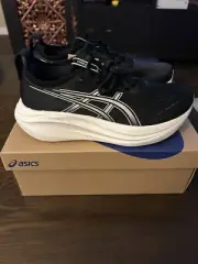 Asics Gel-Nimbus 27 Black/Lake Grey Standard Width Men Size 9 Brand New
