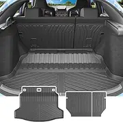 powoq Trunk Mat Compatible with 2022-2024 2025 Honda Civic Hatchback Backrest Mat TPE Cargo Liner Replacement for 2022-2025 Honda Civic Accessories (Fit Hatchback, Rear Backrest Mat+Rear Trunk Mat)