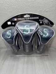 Seattle Mariners Baseball Golf Club Contour Headcovers Set of 3 Driver X 3