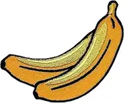 Banana Iron On Patch - Embroidered Banana Fruit Applique Appliques Iron On Sew On Patches for Holes, Clothing, Jeans, Hat, Backpacks, Clothes (AS Pictured, 3")