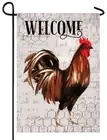 Rooster on Chicken Wire Garden Flag