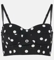 [Dolce & Gabbana] Dolce & Gabbana Jersey bra top AU 16 black