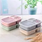 Wheat Straw Food Fruit Container Lunch Box Picnic Storage Boxs Lunchbox