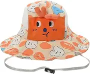 [SHERCHPRY] Sun Protection Hat for Boys and Girls Breathable and Stylish Bucket Hat for Baby Toddler and Children Orange