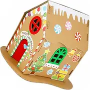Luxshiny 1 Set Christmas DIY Cottage Creative Xmas Paper DIY Small House Without Lamp