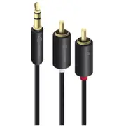 Alogic AD-SPL-02 3.5mm to 2x RCA Cable - 2m Stereo - Premium [AD-SPL-02]