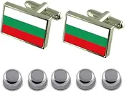 [Select Gifts] Shirt Dress Studs Bulgaria Flag Cufflinks