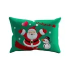 J Christmas Santa Bedding Set Polyester 3D Printed Duvet Cover + 2pcs Pillow 5