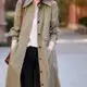 【巴黎精品】風衣外套防風大衣-純色簡約長版通勤女外套a1di1