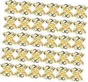 Ipetboom 50pcs Hollow Bracelet Accessories Bead Cap Flower Spacer Beads Cap Bead End Caps Spacer Beads for Jewelry Making Jewelry Findings Necklace End Caps Ornament Tops Caps Golden Copper