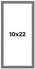 10x22 Frame Blue Kingsley Pewter Solid Wood Picture Frame Width 0.75 Inches |Int
