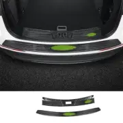 2Pcs Fits For Lincoln Aviator 2020-2023 Black Rear Bumper Protector Guard Trim