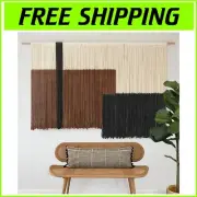 Handmade Cotton Macrame Wall Hanging - Oversized Boho Tapestry 59''W x 35''L