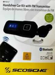 Scosche Bluetooth FM Transmitter with USB Port Handsfree Car Kit - Free Post