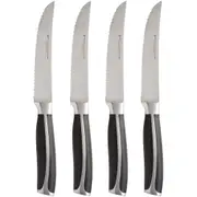 4pc Maxwell & Williams Stanton Stainless Steel Steak Knife Set Serrated Black
