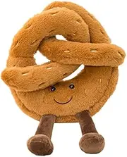 NatureMan 9" Croissant Plush Toy Cute Croissant Bread Pillow Stuffed Animals Funny Soft Food Plushies Toy (Pretzel)